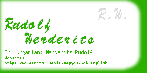 rudolf werderits business card